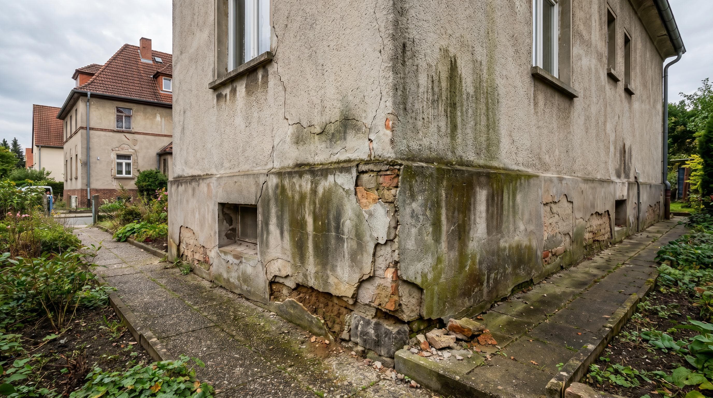 Sockelabdichtung – vorher